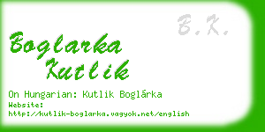 boglarka kutlik business card